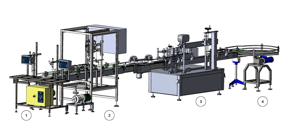 ligne-remplisseuse-semi-automatique-visseuse-etiqueteuse-automatique-table-tournante